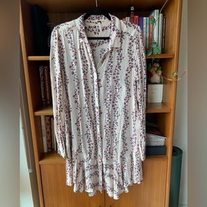 Free people floral shirt dress